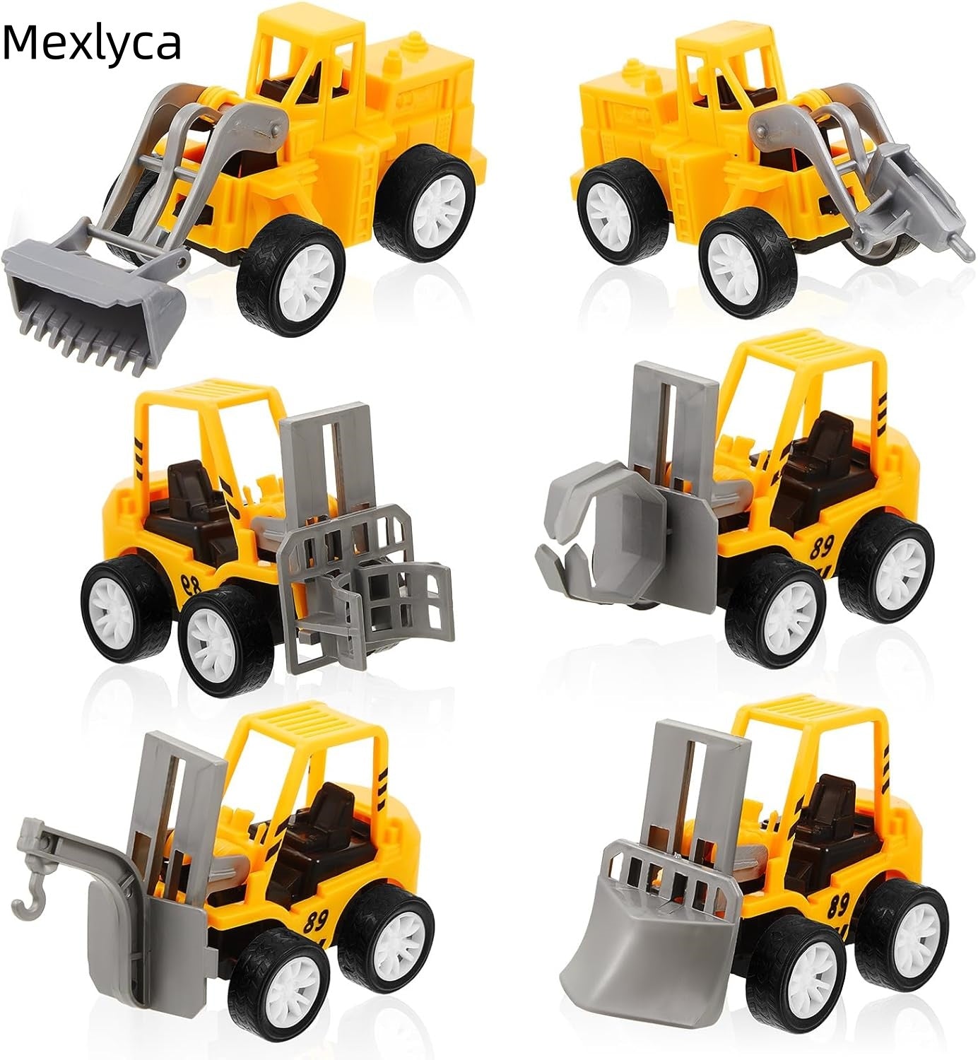 Mexlyca Construction Toy Cars Set for Toddlers – Mini Pull Back Trucks (Bulk Pack of 12), Birthday Party Favors & Stocking Stuffers for 3+ Year Old Boys