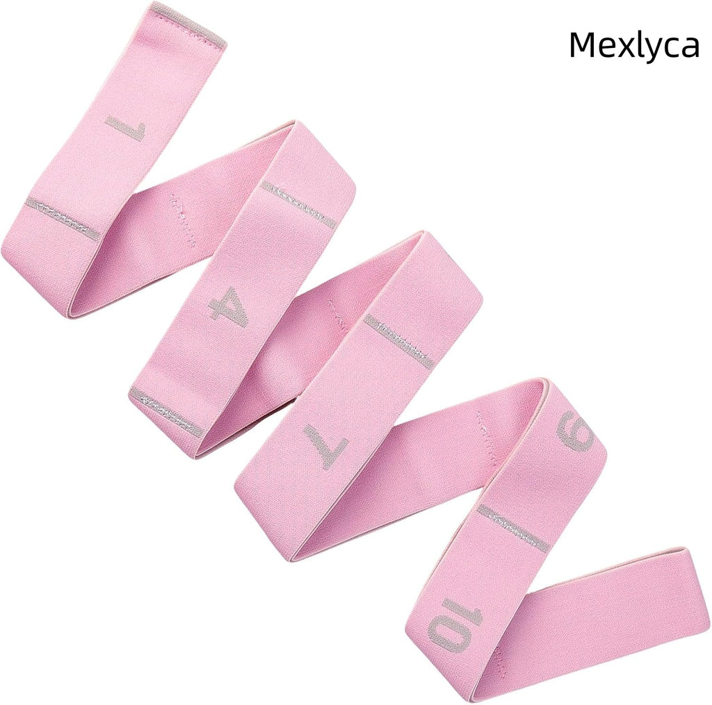 Mexlyca Yoga Strap with 10 Loops – Inelastic Stretching Band for Yoga, Pilates, Dance & Physical Therapy | Soft Polyester Cotton Blend for Men & Women