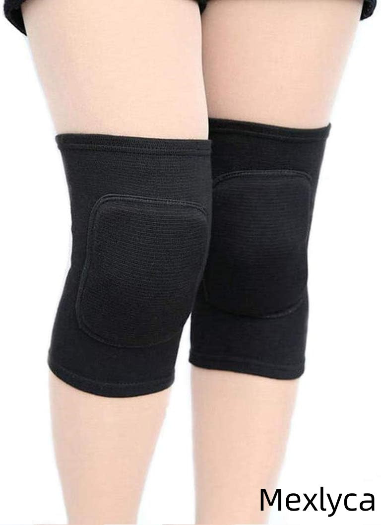 Mexlyca Women's Multi-Sport Knee Pads – Soft Protective Knee Pads for Dance, Volleyball, Basketball, Wrestling & Work (Black, M)