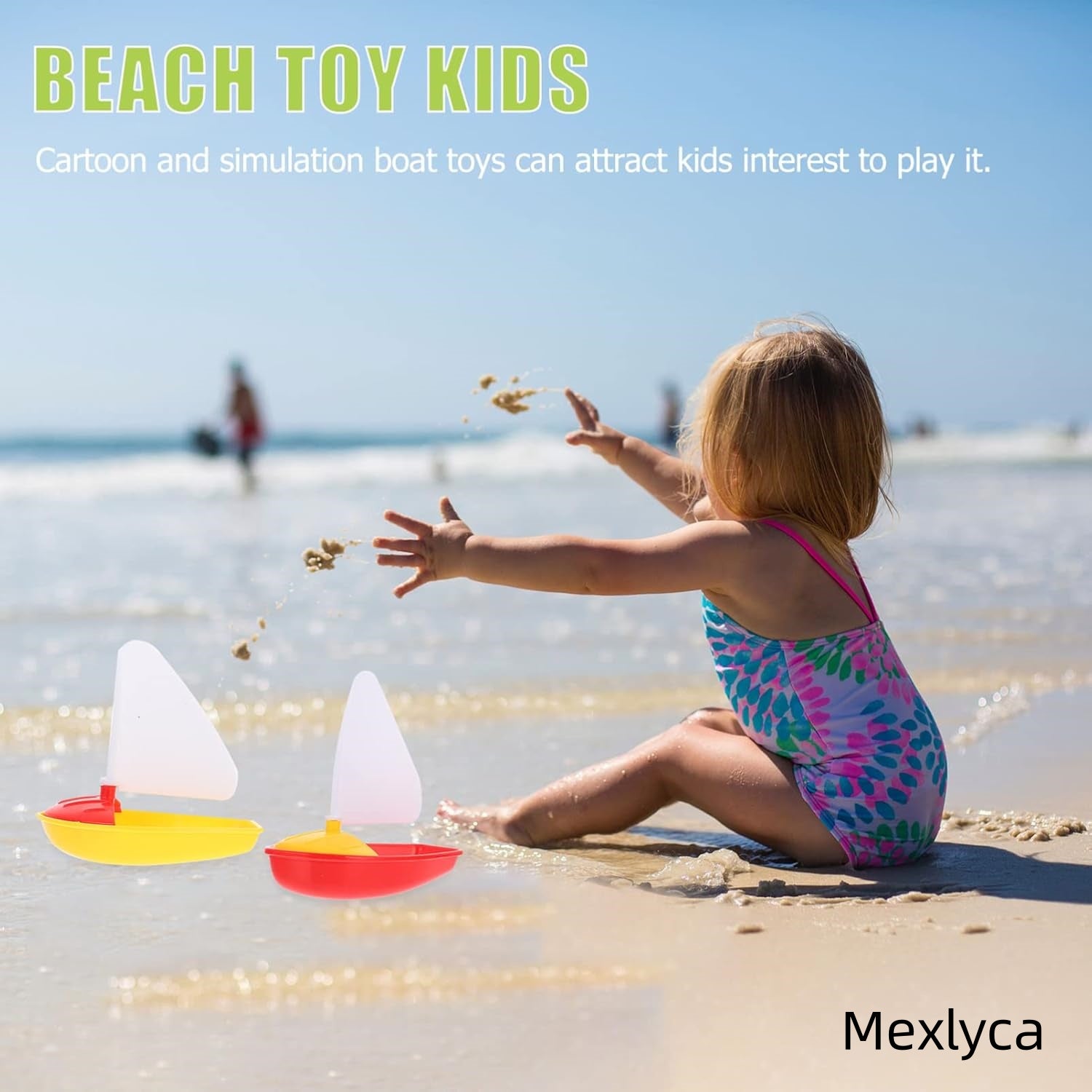 Mexlyca 3PCS Toddler Toy Boats – Floating Sailboat Bath Toys for Kids | Mini Plastic Yachts for Bathtub & Pool Play